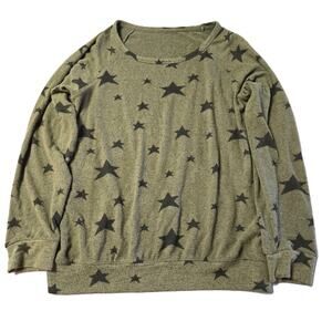 Buffalo David Bitton Sz Med Green Long Sleeve Star Shirt
